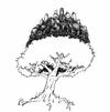 Cartoon: Civilization Tree BW (small) by robobenito tagged tree,civilization,buildings,giant,city,town,urban,ecology,nature,banzai,earth,ecological,balance,support,planet,life,green,community,communal,pen,pencil,ink,subsistence,science,drawing,technology