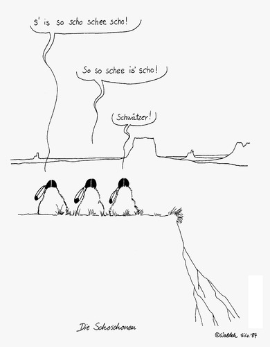 Cartoon: Die Schoschonen (medium) by waldah tagged sprache,mundart