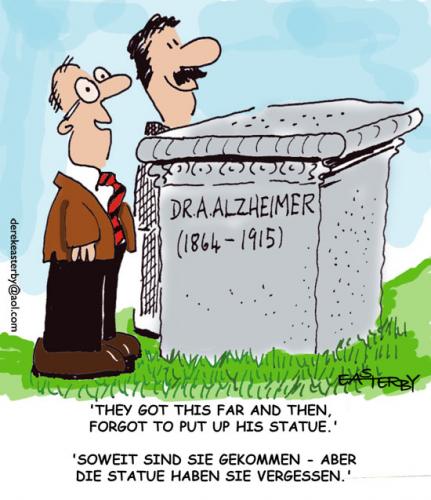 Cartoon: Alzhei.....WHO?? (medium) by EASTERBY tagged statues,alzheimer