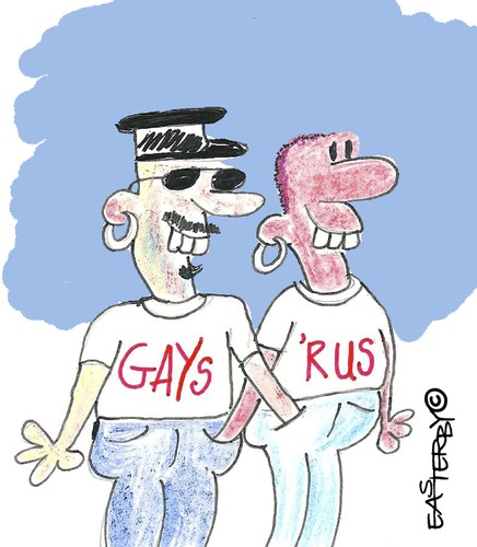 Cartoon: Gays R US (medium) by EASTERBY tagged gays