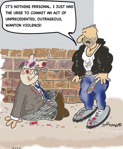 Cartoon: Keep our streets safe!!! (medium) by EASTERBY tagged mugging,streetfight,robbery