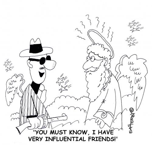 Cartoon: MAFIA MAN IN HEAVEN (medium) by EASTERBY tagged mafia,angels