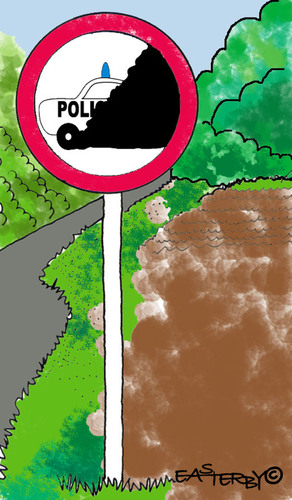 Cartoon: Road Signs 9 (medium) by EASTERBY tagged road,works,signs