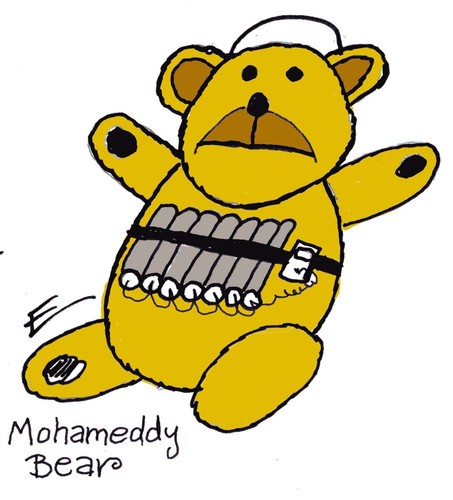 Cartoon: Teddy Explosive Bear (medium) by EASTERBY tagged islam,terrorists,terror
