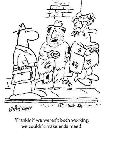 Cartoon: WORK SHIRKER (medium) by EASTERBY tagged beggars