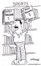 Cartoon: BUILDING BODIES (small) by EASTERBY tagged books bodybuilding sport