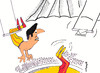 Cartoon: Morte salto (small) by EASTERBY tagged suicide,circus,trapeze