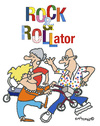 Cartoon: ROCK and ROLLator (small) by EASTERBY tagged seniorentanz,rollatoren