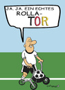 Cartoon: Rolla TOR (small) by EASTERBY tagged senioren,rollatoren,füssball