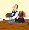 Cartoon: SUPPER TIME (small) by EASTERBY tagged cats,animals