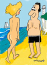 Cartoon: Walk on the beach (small) by EASTERBY tagged beach summer ladies