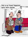 Cartoon: Warn System (small) by EASTERBY tagged transport inspectors