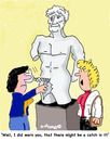 Cartoon: Watch out (small) by EASTERBY tagged statues museums