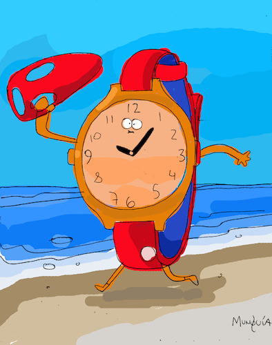 Cartoon: Baywatch (medium) by Munguia tagged watch,parody,tv,show,90s,bay