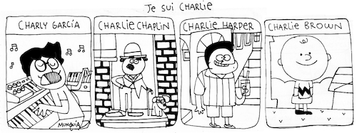 Cartoon: Je sui charlie (medium) by Munguia tagged charly,garcia,charlie,hebdo,yo,soy