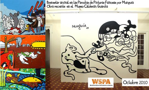 Cartoon: parodies exhibit by Munguia (medium) by Munguia tagged art,paintings,spoof,parodies,famous,animal,welfare,animalistic,wspa