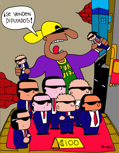 Cartoon: se venden diputados (medium) by Munguia tagged diputados,politicos,corrupcion