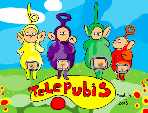 Cartoon: Telepubis (medium) by Munguia tagged teletubies,fun,parody,characters,tv,2000