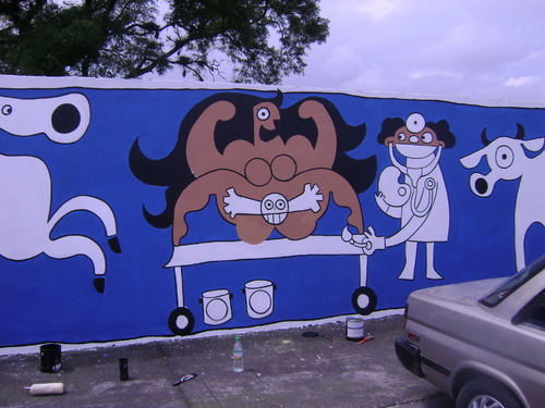 Cartoon: Mural en San Jose Costa RIca (medium) by Munguia tagged mural,paint,art,costa,rica,public,urban,munguia