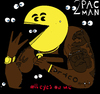 Cartoon: 2 Pac Man (small) by Munguia tagged 2pac tupac shakur cover album parody pac man video game rap