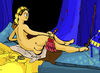 Cartoon: 3 rumps Odelisque (small) by Munguia tagged odelisque,odelisca,ingres,naked,woman,rump,ass,back,nude