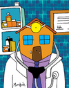 Cartoon: Dr House (small) by Munguia tagged dr,house,doctor,medicine,portrait,munguia,calcamunguia,costa,rica