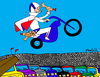 Cartoon: Evel Kanibbal (small) by Munguia tagged evel,knievel,motorcycle,moto,robert,craig,daredevil,circus,cannibal,eat,human