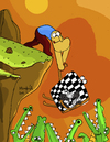 Cartoon: Game Saved (small) by Munguia tagged save,game,chess,calcamunguias,humor,literal,costa,rica
