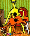 Cartoon: Guitar Lesson (small) by Munguia tagged guitar,lesson,abuse,balthus,disturbing,allure,nope