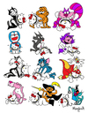 Cartoon: hello kitty in heat (small) by Munguia tagged kitty,cartoon,cat,hello,pussy,gato,garfield,felix,tom,silvester,boots,oggy,snarf,benny,benito,alice,in,wonderland,pink,panther,sex,porn