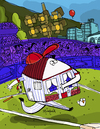 Cartoon: Home Run (small) by Munguia tagged baseball,ball,home,house,sports