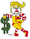 Cartoon: McDonaldTrump Hambourgeois clown (small) by Munguia tagged donald trump mcdonalds clown