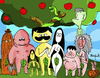 Cartoon: The Adams family (small) by Munguia tagged the,addams,family,adam,and,eve,paradise,tv,show,freak