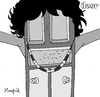Cartoon: The Door (small) by Munguia tagged the doors cover album parody jim morrison greatest hits collection