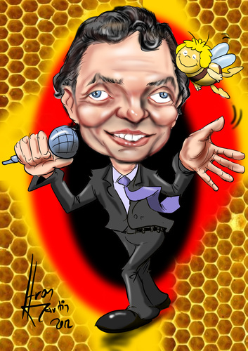 Cartoon: Karel Gott (medium) by Martin Hron tagged gott