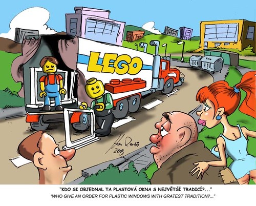 Cartoon: Lego (medium) by Martin Hron tagged plastic,windows