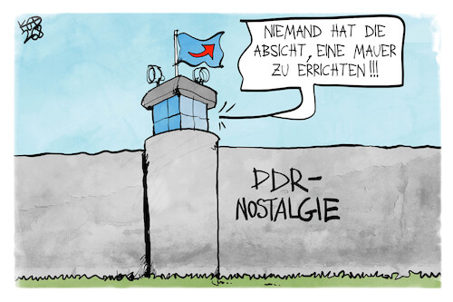 Cartoon: AfD-Ostalgie (medium) by Kostas Koufogiorgos tagged karikatur,koufogiorgos,afd,ostalgie,ddr,mauer,zitat,grenze,nostalgie,karikatur,koufogiorgos,afd,ostalgie,ddr,mauer,zitat,grenze,nostalgie