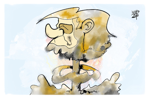 Cartoon: Atomwaffen (medium) by Kostas Koufogiorgos tagged karikatur,koufogiorgos,trump,atomwaffen,atompilz,usa,karikatur,koufogiorgos,trump,atomwaffen,atompilz,usa