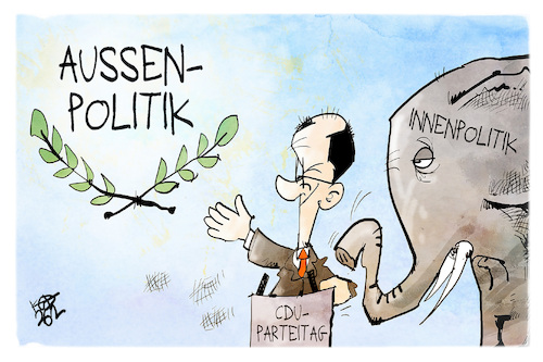 Cartoon: Außenkanzler Merz (medium) by Kostas Koufogiorgos tagged karikatur,koufogiorgos,merz,elefant,innenpolitik,außenpolitik,karikatur,koufogiorgos,merz,elefant,innenpolitik,außenpolitik