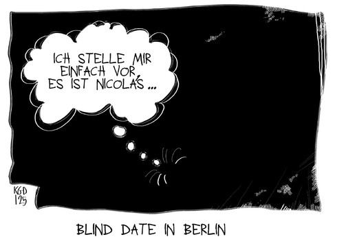 Cartoon: Blind Date (medium) by Kostas Koufogiorgos tagged blind,date,merkel,hollande,nicolas,sarkozy,frankreich,deutschland,politik,karikatur,kostas,koufogiorgos,blind date,hollande,sarkozy,merkel,frankreich,deutschland,blind,date