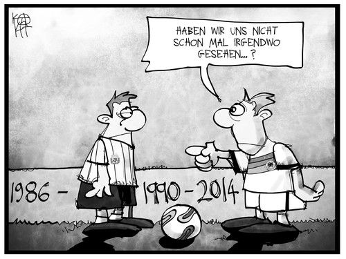 Cartoon: Deutschland vs. Argentinien (medium) by Kostas Koufogiorgos tagged karikatur,koufogiorgos,illustration,cartoon,deutschland,argentinien,finale,fußball,endspiel,stadion,sport,weltmeisterschaft,karikatur,koufogiorgos,illustration,cartoon,deutschland,argentinien,finale,fußball,endspiel,stadion,sport,weltmeisterschaft