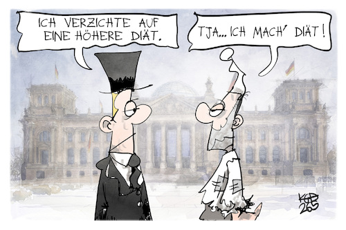 Cartoon: Diätenerhöhung (medium) by Kostas Koufogiorgos tagged karikatur,koufogiorgos,diät,politik,abgeordneter,karikatur,koufogiorgos,diät,politik,abgeordneter