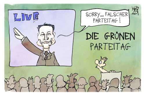 Cartoon: Die Grünen (medium) by Kostas Koufogiorgos tagged karikatur,koufogiorgos,musk,gruene,hitlergruss,parteitag,usa,karikatur,koufogiorgos,musk,gruene,hitlergruss,parteitag,usa