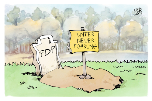 Cartoon: FDP-Führung (medium) by Kostas Koufogiorgos tagged karikatur,koufogiorgos,fdp,grab,führung,kubicki,partei,begraben,karikatur,koufogiorgos,fdp,grab,führung,kubicki,partei,begraben
