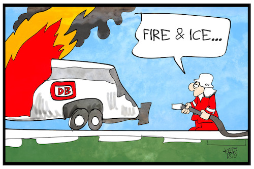 Feuer in einem ICE