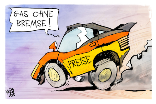 Cartoon: Gaspreise (medium) by Kostas Koufogiorgos tagged karikatur,koufogiorgos,gas,bremse,gaspreis,energie,preis,karikatur,koufogiorgos,gas,bremse,gaspreis,energie,preis