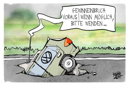 Gewinneinbruch bei VW