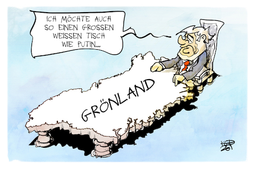 Cartoon: Grönland (medium) by Kostas Koufogiorgos tagged karikatur,koufogiorgos,grönland,trump,tisch,putin,karikatur,koufogiorgos,grönland,trump,tisch,putin