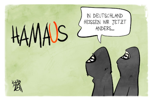 Cartoon: HamAus (medium) by Kostas Koufogiorgos tagged karikatur,koufogiorgos,hamas,aus,verbot,terrorismus,karikatur,koufogiorgos,hamas,aus,verbot,terrorismus