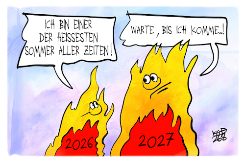 Cartoon: Hitzesommer (medium) by Kostas Koufogiorgos tagged karikatur,koufogiorgos,hitze,sommer,klima,wetter,feuer,karikatur,koufogiorgos,hitze,sommer,klima,wetter,feuer